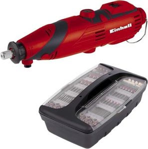 Einhell Outil Rotatif multifonction TH-MG 135 E (135 W, Variateur électronique, Crochet pour suspension) Livré avec un coffret avec 189 Accessoires