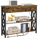 Yaheetech Console Table with 2 Outl