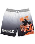 Dragon Ball Z Boys Swim Shorts | Multicoloured Swimming Pants For Kids with Goku & Warrior Symbol | Swimwear Trunks with Drawstring Waist | Anime Series Beachwear Merchandise Gift for Children & Teens