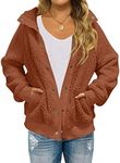 MEROKEETY Women's 2024 Winter Long Sleeve Button Sherpa Jacket Coat Pockets Warm Fleece