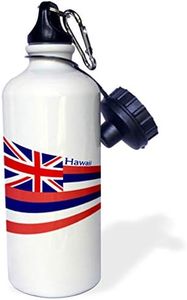 3dRose Print of Hawaiian Flag in Contemporary - Sports Water Bottle, 21oz (wb_203845_1)