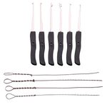 Loboo Idea Broken Key Extractor Set Home Depot Locksmith Tool Removal Hooks LockPick (10pcs, Black)