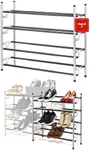 USTECH 4-Tier Long Shoe Rack for Closet & Bedroom, Wide Sturdy Metal Shoe Storage Shelf, Free Standing Shoe Organizer for Entryway, Zapatera para Closet, Shoe Storage Organizer for Shoes - Pack of 2