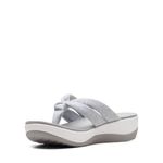 Clarks womens Arla Kaylie Flip Flop, Grey Textile, 9 US