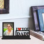 GIFT JAIPUR I Love U DADI Personalised Wooden Photo Table Top 11 X 6.5 in - Birthday Love Retirement gift for Dadi Grandmother