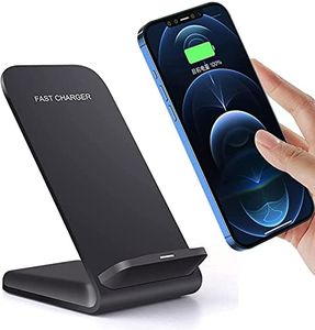 Wireless Charger Stand Induction Charger Fast Wireless Charging Stand for iPhone 16 15 14 13 12 11(Pro,Pro Max)/XS Max/XR/X/8 Plus/Samsung Galaxy S24/S23/S22/S21/S20/S10/Note 20/10,Pixel 9 pro