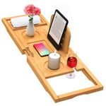 Bath Caddy Tray - Bath Trays for Across The Bath - Expandable Size, Fits Most Bath Tubs