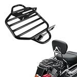 Motorcycle Detachables Two-Up Luggage Rack Mounting Bracket Compatible with Harley Touring Street Glide Road Glide Electra Glide Road King 2009-2023 (Black)