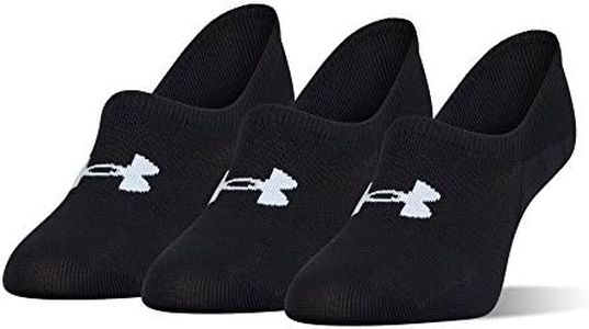 Under Armour Women's Essential Ultra Low Socks (3 Pack), Black, Medium