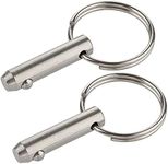 2 Pack Quick Release Pin, Diameter 5/16"(8mm), Usable Length 0.83"(21mm), Overall Length 1.38"(35mm), Full 316 Stainless Steel, Bimini Top Pin, Marine Hardware