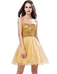 Sarahbridal Womens Short Tullle Sequins Homecoming Dresses Mine Prom Party Gowns - - 14