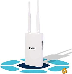 Router 4G LTE, KuWFi 150Mbps 3G 4G LTE Router CAT4 con Slot per schede SIM Funziona con Telecamera IP o Copertura WiFi Esterna con Antenna 2pcs Funziona con 3 (Tre) / Tim/Wind/Vodafone SIM Card