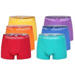 The Essentials Wardrobe Mens TEW 6 Pack Mens Boxer - Medium - Bright