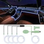 5 in 1 Car Led Strip Lights, Interior Car Light, Ambient Led Lighting Kit with RGB Colors Fiber Optics&Music Sync Rhythm, USB Neon Light for Car Door, Center Console&Dashboard