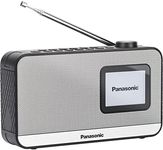 Panasonic RF-D15EG-K Portable DAB+/FM Digital Radio with Bluetooth, 2.4 Inch TFT LCD Display, 3W 5 cm Speaker, Sleep, Alarm Clock Function, Black