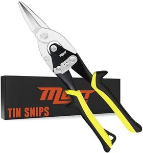 AMERICAN MUTT TOOLS 10 Inch Straight Cut Tin Snips Heavy Duty – CrMo Sheet Metal Cutter – Aviation Snips for Sheet Metal – Sheet Metal Snips, Sheet Metal Shears Tin Snips for Cutting Metal Sheet