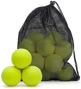 SUNEZLGO Premium 12-Piece Tennis Balls Set, 2.5 Inch Diameter, Durable Thickened Safe Natural Rubber, Multi-Purpose, Ideal Sports Gift