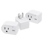 Cable Matters [cETL Listed] 3-Pack Non-Blocking 490 Joules Single Outlet Surge Protector Outlet, 1875W (Wall Surge Protector/Mini Surge Protector) in White