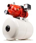 Red Lion RL-SWJ50/RL6H Dual Voltage (115/230 V) 1/2 HP Shallow Well Jet Pump/Tank Combo 12.6 GPM Cast Iron Pump with 5.8 Gallon Pressure Tank, Red/White, 97080503