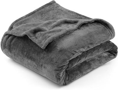 Utopia Bedding Cama Mantas para [150x200 cm, Gris] Cama, Acogedora, Suave, Ligera, Cálida y Transpirable Manta para Silla y Sofá