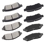 cciyu D1094 D1100 Front Rear Ceramic Brake Pads Kits 8pcs fit For 2005-2018 For Nissan Frontier, 2005-2015 For Nissan Xterra, 2009-2012 For Suzuki Equator