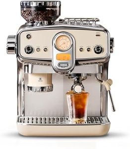 Pedrocchi Espresso Machine with Grinder& Milk Frother | Instant Espresso-to-Cold Brew – Dual Pump | Auto Tamping & 58mm | 20Bar | PID | 35 Settings | 3-Hole Steam Wands | For Home & Café