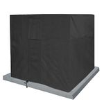 KHOMO GEAR Waterproof Heavy Duty Outdoor Air Conditioner Cover AC Protection Conditioner Outdoor Units Black AC Cover Black