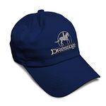 Speedy Pros Soft Baseball Cap Dressage Embroidery Western Horse Twill Cotton Dad Hats for Men & Women Buckle Closure Navy Design Only