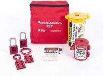 Zing Green Products 2733 RecycLockout Lockout Tagout Kit with Aluminum Padlocks, Plug Lockout, 11 Component