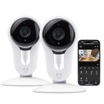 Geeni Aware 1080p Indoor Smart Home Security Camera with 2-Way Talk, Night Vision and Motion Alerts, Works with Alexa and Google Assistant, No Hub Required, White (2 Pack)