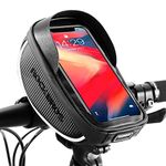 Rock BROS Bike Bag Bike Phone Mount Bag Bike Bicycle Phone Holder Waterproof Bike Frame Bicycle Handlebar Bags for Mountain & Road Bike Fit Phone Under 6.5" iPhone 11 Pro Max S10 Plus