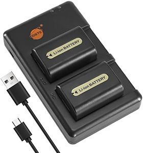 DSTE 2PCS NP-FH50 (1200mAh/7.4V) Batteria Caricatore Compatibile per Sony DSLR-A290,DSLR-A330,DSLR-A380,DSLR-A390,DSC-HX1,DSC-HX100V,DSC-HX200V,HDR-TG5V,HDR-TG1E,HDR-TG3,HDR-TG5,HDR-TG7