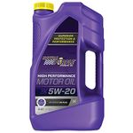 Royal Purple 51520 API-Licensed SAE 5W-20 High Performance Synthetic Motor Oil, 5 Quart Jug