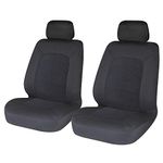 Sakura SS5401 Car and Van Front Seat Covers - 'Hampton - 1 Pair in Black - Universal Easy Fit