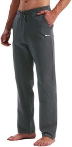 Willit Men's Cotton Yoga Sweatpants Loose Fit 34" Deep Gray M