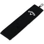 Callaway Unisex Golf Trifold Towel, Black, 16 x 21 Inches