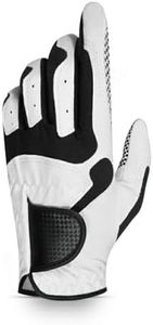 Premium Men's Golf Gloves - Durable Breathable Golf Gloves - Grip Soft Comfortable Anti-Slip Mens Golf Gloves Left Hand - Fit Great Golf Gifts (White, 24)