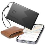 SwitchBot Wallet Tracker Card, 𝗪𝗼𝗿𝗸𝘀 𝘄𝗶𝘁𝗵 𝗔𝗽𝗽𝗹𝗲 𝗙𝗶𝗻𝗱 𝗠𝘆 (iOS Only, Not Support Android), Find My Wallet Card, Phone Finder, Key Finder, Up to 3-Year Battery Life, IP 67 Waterproof