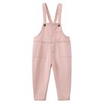 Mud Kingdom Infant Girls Cute Denim Overalls Adjustable Straps Pocket Fashion Solid Pink 12-18 Months