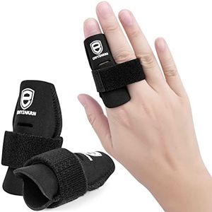 EDNYZAKRN Paquete de 2 protectores de dedos, bandas ajustables para dedos, soporte de férula para deportes, baloncesto, voleibol, tenis, béisbol
