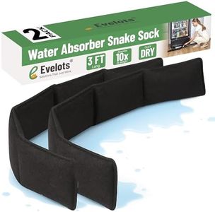 Evelots 2 Pack Moisture Snake - Absorbs Water/Leak/Spills-3 Feet-Reusable