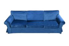 Loft 25 Velvet 3 Seater Sofa Cover | Indoor Living Room Sofa Slipcover | Replacement Covers Compatible for IKEA Ektorp Sofa | Thick Soft Washable Couch Protector (Pacific, 3 Seater Sofa)