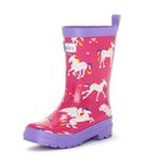 Hatley Girl's Printed Wellington Rain Boots , Pink (Rainbow Unicorns), 7 UK (Manufacturer Size: 8 US Child)