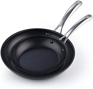Cooks Standard 02618 8 and 10.5-Inch Fry Saute Omelet 2 Piece Nonstick Hard Anodized Pan Set Black