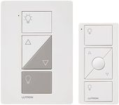 Lutron Caseta Wireless Single-Pole/3-Way Smart Lighting Lamp Dimmer and Remote Kit | P-PKG1P-WH-C | White