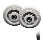 6” x 2” Replacement Wheels Only for Haul Master Appliance Dolly Hand Truck 9913304-Thermoplastic Rubber Flat Tread Wheels with 5/8” Ball Bearings–500 lbs. Capacity per Wheel–Set 2-Service Caster Brand