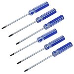 6-Piece Magnetic Torx Screwdrivers Set,Antrader T8、T9、T10 Torx 3mm Security Tamper Proof Tip Screwdriver 75mm Long, Blue