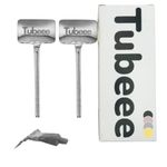 Tubeee, Toothpaste Squeezer, Tube Squeezer, Rolling Toothpaste Squeezer UK, Toothpaste Squeezer UK, Squeeze Key, Tube Squeezer Key, Tube Key, Tube Wringer - Save More Waste Less! (Pack of 2) (Silver)