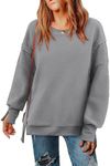 Zeagoo Womens Fuzzy Fleece Sweatshirts Oversized Crewneck Long Sleeve Pullover Tops Casual Lightweight Fall Jackets 2024