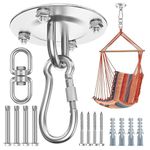 Heavy Duty Swing Hangers 360°Rotate Heavy Duty Hooks for Hanging 304 Stainless Steel Swivel Hammock Hooks Swing Hook for Ceiling Wooden Porch, Gym Yoga Suspension Hooks Swing kit with 400 kg Capacity